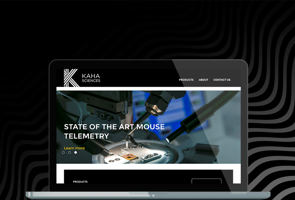 Kaha Sciences branding we've done presented on a Mac