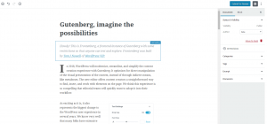 WordPress new Gutenberg editor