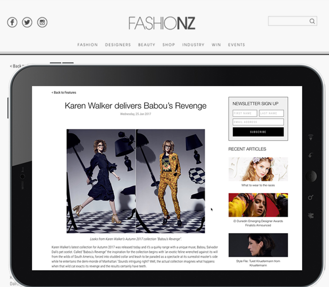 Custom Website Design executed for Fasionz by FutureLab